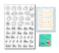 arriettycraft Weather Icons - Sellos transparentes para planificadores, sellos de silicona de goma para calendario, planificador y álbumes de recortes