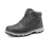 ARRIGO BELLO Botas Hombre Invierno Zapatos de Nieve Botines Cuero Cálido Trekking Boots Antideslizante Gris 45
