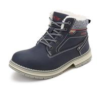 ARRIGO BELLO Botas Niño Invierno Cremallera Niña Forro Cálido Zapatos Cordones Mujer Size 31-39(C Azul,numeric_32)