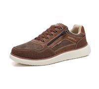 ARRIGO BELLO Zapatillas Hombre Zapatos Casual Deportivas Caminar Vestir Gimnasio Moda Cómodo Sneakers Talla 41-46(B-Marrón,Numeric_44)