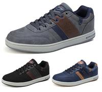 ARRIGO BELLO Zapatos Hombre Zapatillas para Vestir Casual Deportivas Confort PU Cuero Deporte Sneakers Talla 41-46, A Gris, Talla 46