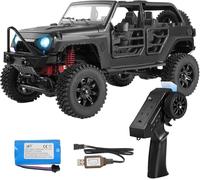 ARRIS 1/12 escala RC Crawler, MN-82S LC79 RTR RC Truck 4x4 Off Road Vehículos 2.4GHz RC Modelo para Adultos Hobby Juguetes (Negro-MN128)