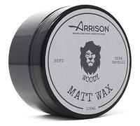☆ARRISON☆ WOODY Pasta de cera para el cabello de hombres y mujeres Made in Italy Profesional de fijación ligera, semimate, no grasa, no remanente, agradable fragancia, 100ml.