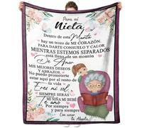 ARRITS Manta para Cama Personalizado Regalos para Mi Nieta De Abuela, Manta De Franela, Manta para Mi Nieta Invierno Mantas De Correo, Nieta Regalos De Cumpleaños Navidad, Manta Sofa Español Mensajes