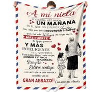 ARRITS Manta para Cama Personalizado Regalos para Mi Nieta De Abuela, Manta De Franela, Manta para Mi Nieta Invierno Mantas De Correo, Nieta Regalos De Cumpleaños Navidad, Manta Sofa Español Mensajes