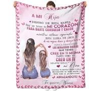 ARRITS Manta Personalizada para Mi Hija De Mamá - Franela, Invierno, Correo - Regalos De Cumpleaños y Navidad - Sofa Español Con Mensajes