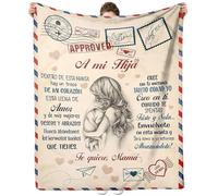 ARRITS Manta Personalizada para Mi Hija De Mamá - Franela, Invierno, Correo - Regalos De Cumpleaños y Navidad - Sofa Español Con Mensajes