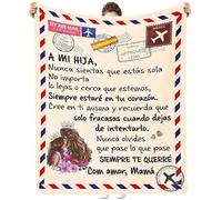 ARRITS Manta Personalizada para Mi Hija De Mamá - Franela, Invierno, Correo - Regalos De Cumpleaños y Navidad - Sofa Español Mensajes