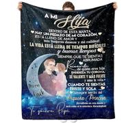 ARRITS Manta Suave Para Mi Hija De Papá, Personalizada Con Mensaje De Bendición En Español, Con Letras Impresas, Para Sofá E Invierno, Regalo De Cumpleaños Y Navidad