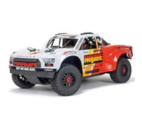 ARRMA ARA4404T1 Mojave RC 4X4 4S BLX 1/8th Scale Desert Truck RTR, blanco/rojo
