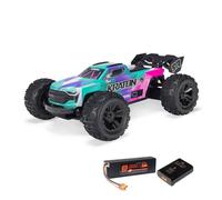 ARRMA Camión de velocidad sin escobillas Mini Kraton 3S DSC 4X4 RTR 1/16 (batería 3S y cargador incluidos), verde azulado/rosa, ARA2508ST2