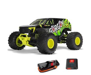 ARRMA RC Truck Gorgon - 2 Ruedas motrices MT1/10 RTR (Listo para Usar con batería y Cargador incluidos) Smart 3300 7C S120 USB Amarillo ARA3230ST1