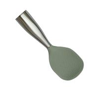 Arroce Scooper, no tick silicona standing serving spoon, Heat-Resistant Vertical Stainless Steel Rice Spoon, Multifunctional Cookware For Soup, Noodle Serving