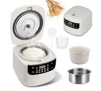 Arrocera 2l Portátil, Olla Digital Inteligente Baja En Azúcar Con Preajuste De 24 Horas Y 10 Menús Funcionales, Mantenimiento Caliente 8h, Olla Antiadherente, Para Cocina Saludable, Para Hogar white