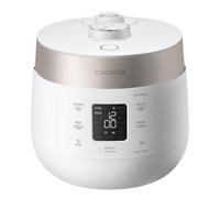 CUCKOO CRP-ST0609FW - Arrocera y calentador para 6 tazas (crudas) y 12 tazas (cocidas) de doble presión con revestimiento antiadherente, 16 opciones de menú, 3 guías de voz, automático