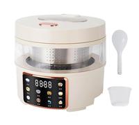 Arrocera de vidrio de 2 L con cesta de filtro automático, control táctil y temporizador de 24 horas, olla arrocera baja en carbohidratos para arroz, granos y avena