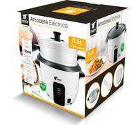 Thulos Arrocera eléctrica con Capacidad de 0.6L (2-3 raciones) con función de 'Mantener Caliente'. Incluye Cuchara y Vaso medidor. TH-RK06