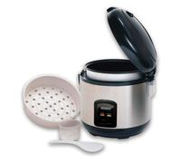 Sogo Arrocera Eléctrica Inteligente 1.8L con Bandeja de Cocción al Vapor Incluida - Olla Arrocera Digital Multicooker Antiadherente 10 Tazas 700W - Rice Cooker con Ciclo de Cocción Automática
