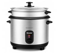 Arrocera Eléctrica de Gran Capacidad 2.2L con Vaporera - Palson Basmati - 900W, Termostato Ajustable, Función para Mantener Caliente, Cuerpo de Acero Inoxidable