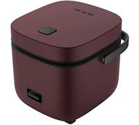 Arrocera personal de 1,2 l, con revestimiento antiadherente,cesta para cocinar al vapor de acero inoxidable,medidas y control de un solo toque.Perfecta para una o dos personas (Marrón)