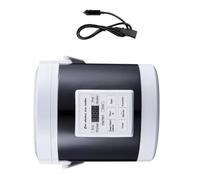 Arrocera portátil de 12 V/24 V con textura de metal para uso doméstico y de viaje, con ollas interiores antiadherentes y características de aparato de cocción de arroz