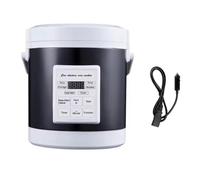 Arrocera portátil de 12 V/24 V con textura de metal para uso doméstico y de viaje, con ollas interiores antiadherentes y características de aparato de cocción de arroz