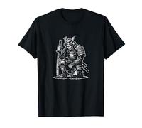 Arrodillado Samurai Armadura Arte Camiseta