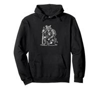 Arrodillado Samurai Armadura Arte Sudadera con Capucha