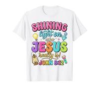 Arrojando una luz sobre quién es Jesús Realmente Juan 8:12 Christian Camiseta gráfica económica, Hombre, Blanco, XL