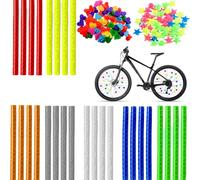 ARROMI 168 Piezas Reflectores De Radios Bicicleta Niños Coloridas Decoraciones De Radios De Bicicleta Accesorios De Bicicleta Reflectantes Perlas De Radio, Para Niñas Y Niños Bicicleta Radios