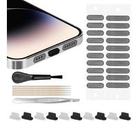 ARROMI 37 unidades de tapones antipolvo para iPhone, protección contra el polvo, cubierta de altavoz de teléfono, protección contra el polvo USB C, protección contra el polvo, para cualquier puerto