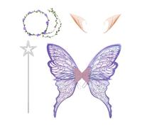 Arroopu Alas de Mariposa | Para Disfraz de Halloween con Alas de | Accesorios de Disfraces con Mágica y Orejas para Niñas Adolescentes Adultas