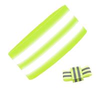 Arroopu Brazaletes Reflectantes para Corredores - Cinta Ajustable,Brazaletes Elásticos para el Brazo - para Correr Caminar Nocturno Trotar Ciclismo en Muñeca Tobillo Pierna
