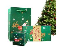 Arroopu Caja Saltarina Plegable Para Navidad | Caja Rebote Navideña DIY Para Detalles - Suministros para Fiestas para Profesores Padres Familia Amigos Oficina - Regalos Para Padres Profesores Oficina