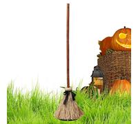 Arroopu Escoba de Brujas Decoración Halloween, Escoba Flotante Animada De Brujas Broma, Decoración Móvil con Sonido Espeluznante para Fiestas en Interiores Exteriores Dormitorio Patio Granja