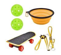 Arroopu Patineta de tortuga, juego de juguetes de entrenamiento de pelota de tortuga, suministros para mascotas pequeñas para práctica diaria, dragón barbudo, lagarto, gecko, hámster, conejito