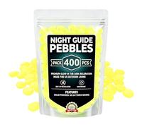 Arroopu Piedras Brillantes De Exterior,400 Piezas Cantos Decorativos Artificiales Solares Multicolor,Piedras Brillantes Para Jardín Y Exterior | Para Acuario Estanque Paisajismo Sendero Patio