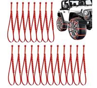 Arrovarp Bridas antideslizantes para nieve, cable ajustable antideslizante, cadenas de nieve ajustables para neumáticos, para coche, camión, SUV, tracción de hielo, invierno, barro, viaje por