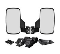 Arrovarp Espejo retrovisor UTV,Espejo lateral UTV | 2 espejos UTV con jaula de barra antivuelco de 1,75 pulgadas y 2 pulgadas | Kit de espejo ajustable para lado derecho e izquierdo