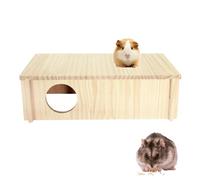 Arrovarp Hámster, casa Rectangular de Madera de 2 cámaras, para Mascotas pequeñas, casa de Bosque para hámsters Enanos, hámsters sirios, jerbos, erizos, Ratones