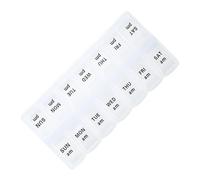 Arrovarp Pastillero portátil de viaje, organizador diario de píldoras | Organizador semanal de medicamentos con bandejas extraíbles - Organizador de píldoras para 2 veces al día por la mañana/tarde,