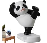 Arrovarp Soporte para teléfono de panda con forma de panda de dibujos animados para escritorio, accesorios decorativos estables y antideslizantes para escritorio, alféizar de la ventana, estantería