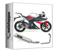 arrow 51503AO + 51003MI tubo de escape completo homologado open thunder aluminio compatible con yamaha yzf r125 r-125 2008 2009 2010 2011 2012 2013 mototopgun
