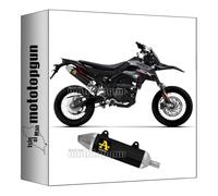 arrow 52509AON* tubo de escape homologado thunder aluminio negro compatible con aprilia rx - sx 4t 125 2018 2019 2020 mototopgun