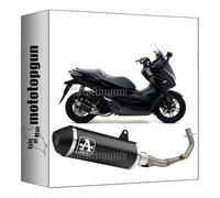 arrow 53508ANN + 53056MI tubo de escape completo homologado open urban aluminio negro negro compatible con honda forza 125 2017 2018 2019 2020 mototopgun