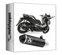 arrow 53538ANN + 53085KZ tubo de escape homologado + conector catalizado urban aluminio negro negro compatible con honda forza 350 2024 mototopgun
