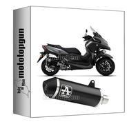 arrow 53542ANN + 11055KZ tubo de escape homologado + conector catalizado urban aluminio negro negro compatible con yamaha tricity 300 2024 mototopgun