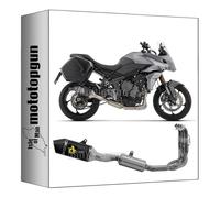 arrow 71504VAN tubo de escape homologado catalizado veloce aluminio negro fondo carby compatible con triumph tiger 660 2022 2023 mototopgun