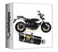 arrow 71761AKN tubo de escape homologado thunder aluminio negro fondo carby compatible con yamaha xj6 2009 2010 2011 2012 2013 2014 2015 mototopgun