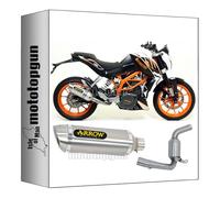 arrow 71813AO + 71600MI tubo de escape homologado open thunder aluminio compatible con ktm duke 390 2013 2014 2015 2016 mototopgun